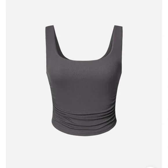 OGL Eco-SkinKiss® Ruched Sides Square Brami Tank Top - Picture 1 of 4